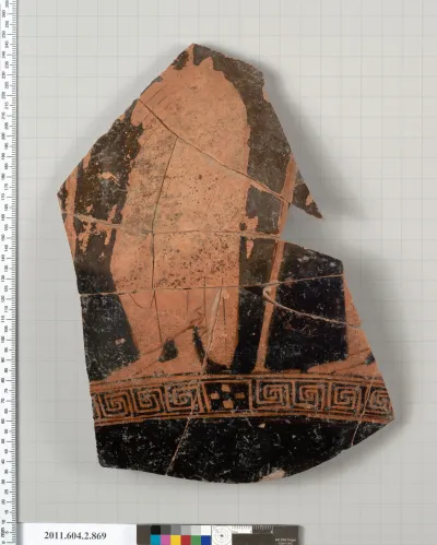 Terracotta fragment of a bell-krater (bowl for mixing wine and water)