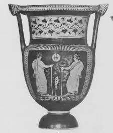 KRATER, COLUMN (SOUTH ITALIAN, APULIAN, RED-FIGURE)