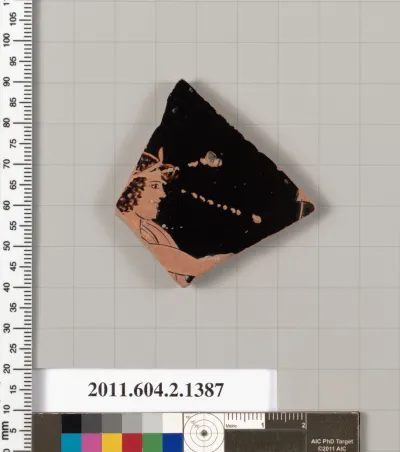 Terracotta fragment of a skyphos (deep drinking cup)