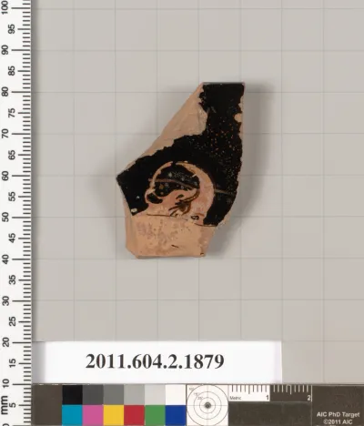 Terracotta rim fragment of a skyphos (deep drinking cup)