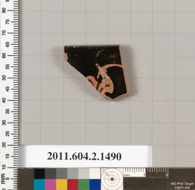 Terracotta rim fragment of a skyphos (deep drinking cup)