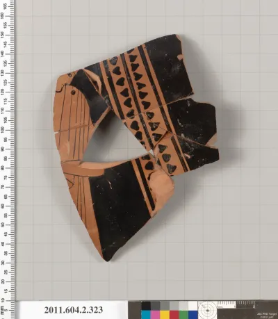 Terracotta fragment of a column-krater (bowl for mixing wine and water)