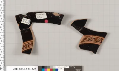 Terracotta rim fragment of a kylix (drinking cup)