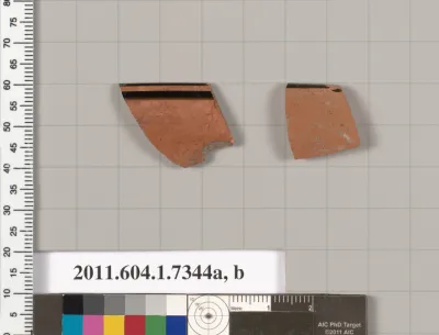 Terracotta rim fragments of kylikes (drinking cups)