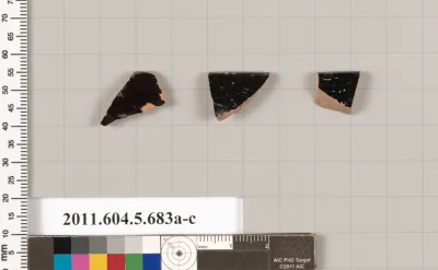 Terracotta rim fragments of kylikes (drinking cups)