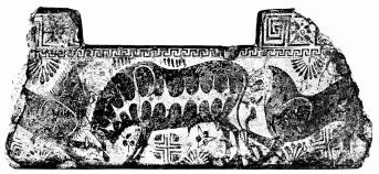 SARCOPHAGUS, FRAGMENT (EAST GREEK, CLAZOMENIAN, OUTLINE)