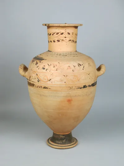 Terracotta Hadra hydria (water jar)