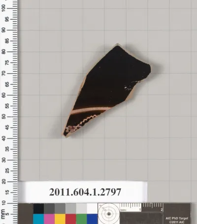 Terracotta fragment of a kylix (drinking cup)