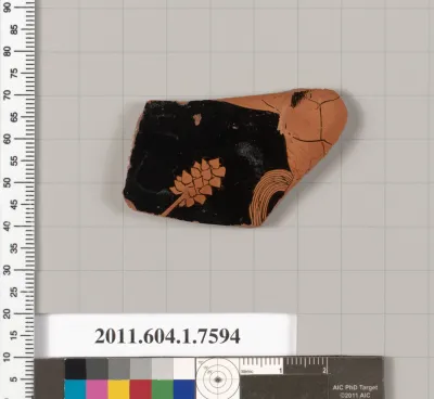 Terracotta fragment of a kylix (drinking cup)