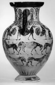 AMPHORA, NECK (ATHENIAN, BLACK-FIGURE)