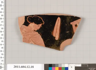 Terracotta fragment of a closed shape