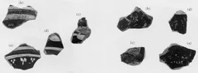 CUP, STEMLESS (?), FRAGMENTS (SOUTH ITALIAN, GNATHIAN, BLACK GLAZE)