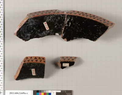 Terracotta fragments of a volute-krater (bowl for mixing wine and water)