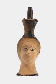 FIGURE VASE, OINOCHOE (ATHENIAN, RED-FIGURE)