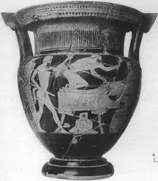 KRATER, COLUMN (ATHENIAN, RED-FIGURE)