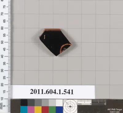 Terracotta rim fragment of a kylix (drinking cup)