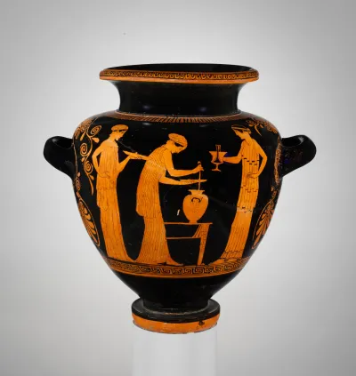 Terracotta stamnos (jar)