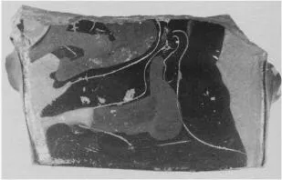 KRATER, COLUMN (?), FRAGMENT (ATHENIAN, BLACK-FIGURE)