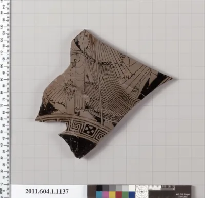 Terracotta fragment of a kylix (drinking cup)