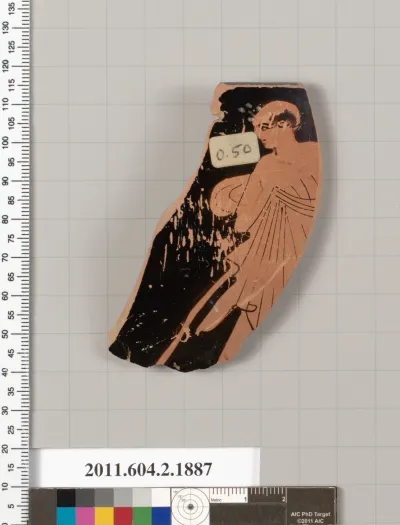 Terracotta rim fragment of a skyphos (deep drinking cup)