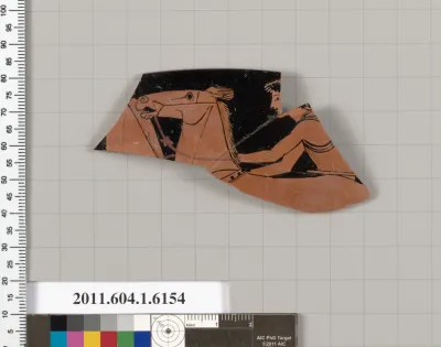 Terracotta rim fragment of a kylix (drinking cup)