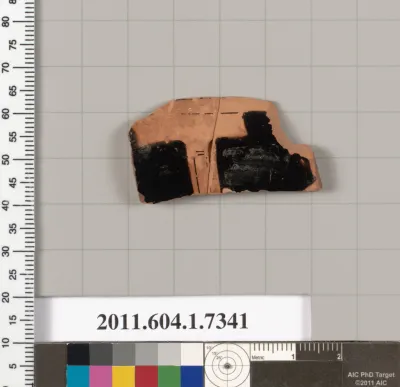 Terracotta rim fragment of a kylix (drinking cup)