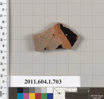 Terracotta fragment of a kylix (drinking cup)