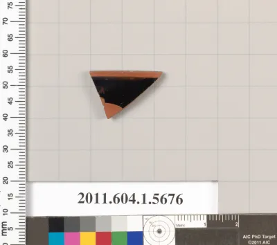 Terracotta rim fragment of a kylix (drinking cup)