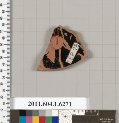 Terracotta fragment of a kylix (drinking cup)