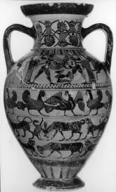 AMPHORA, NECK (ATHENIAN, BLACK-FIGURE)