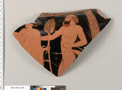 Terracotta fragment of a column-krater (bowl for mixing wine and water)