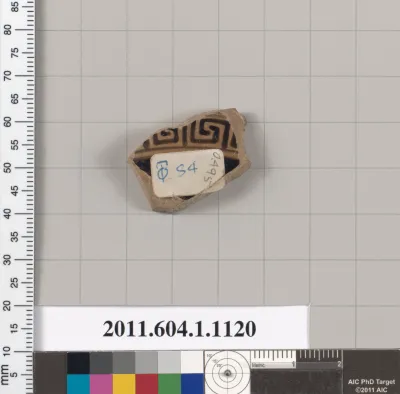 Terracotta fragment of a kylix (drinking cup)