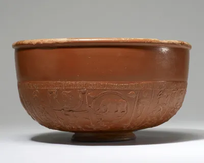 Bowl with Mythological Figures in Relief