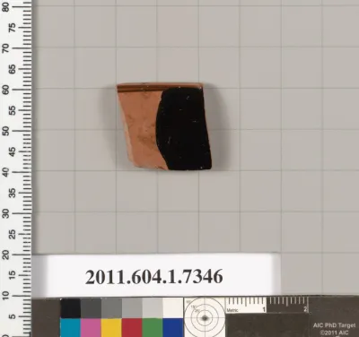 Terracotta rim fragment of a kylix (drinking cup)