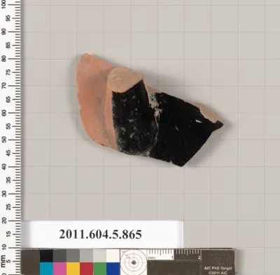 Terracotta fragment of a kylix (drinking cup)