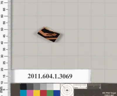 Terracotta fragment of a kylix (drinking cup)