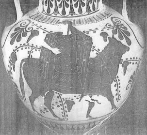 AMPHORA, NECK (ATHENIAN, BLACK-FIGURE)