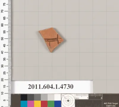 Terracotta fragment of a kylix (drinking cup)