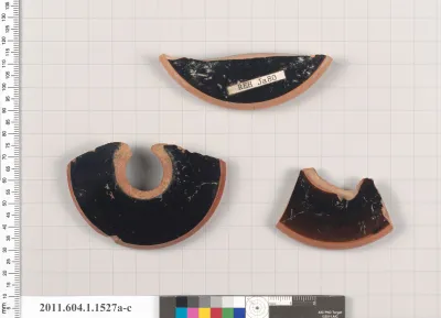 Terracotta fragments of kylikes (drinking cups)