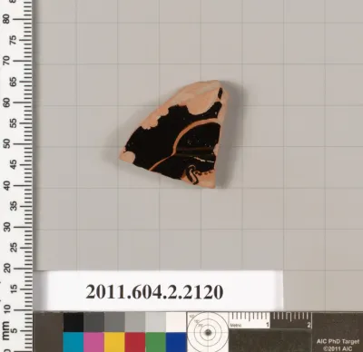 Terracotta fragment of a pot; unglazed on the inside