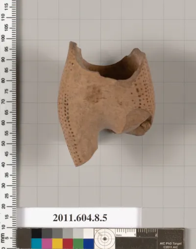 Terracotta fragment of a vase in the form of a hare