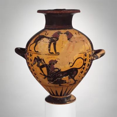 Terracotta hydria (water jar)