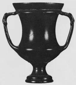 KANTHAROS (ETRUSCAN, BLACK GLAZE)