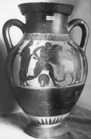 AMPHORA, BELLY, TYPE B (ATHENIAN, BLACK-FIGURE)