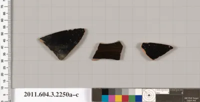 Terracotta fragments of kylikes (drinking cups)
