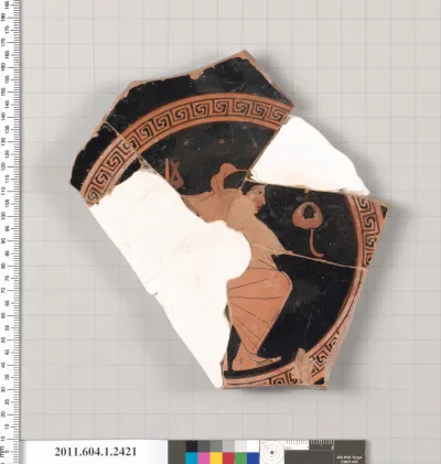 Terracotta fragment of a kylix (drinking cup)