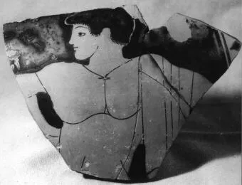 KRATER, COLUMN, FRAGMENT (ATHENIAN, RED-FIGURE)
