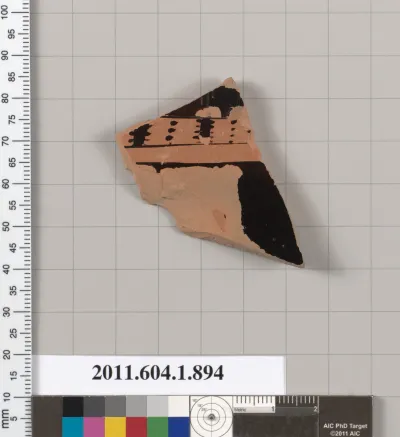 Terracotta fragment of a kylix (drinking cup)