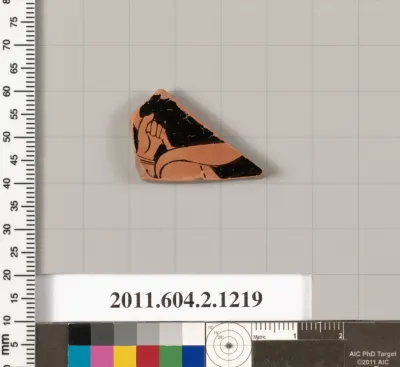 Terracotta fragment from a kantharos: head vase