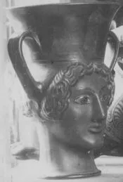FIGURE VASE, KANTHAROS (ATHENIAN, RED-FIGURE)